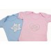 Personalised Embroidered Twins Vests Boxed Gift Set Any Text Any Combination